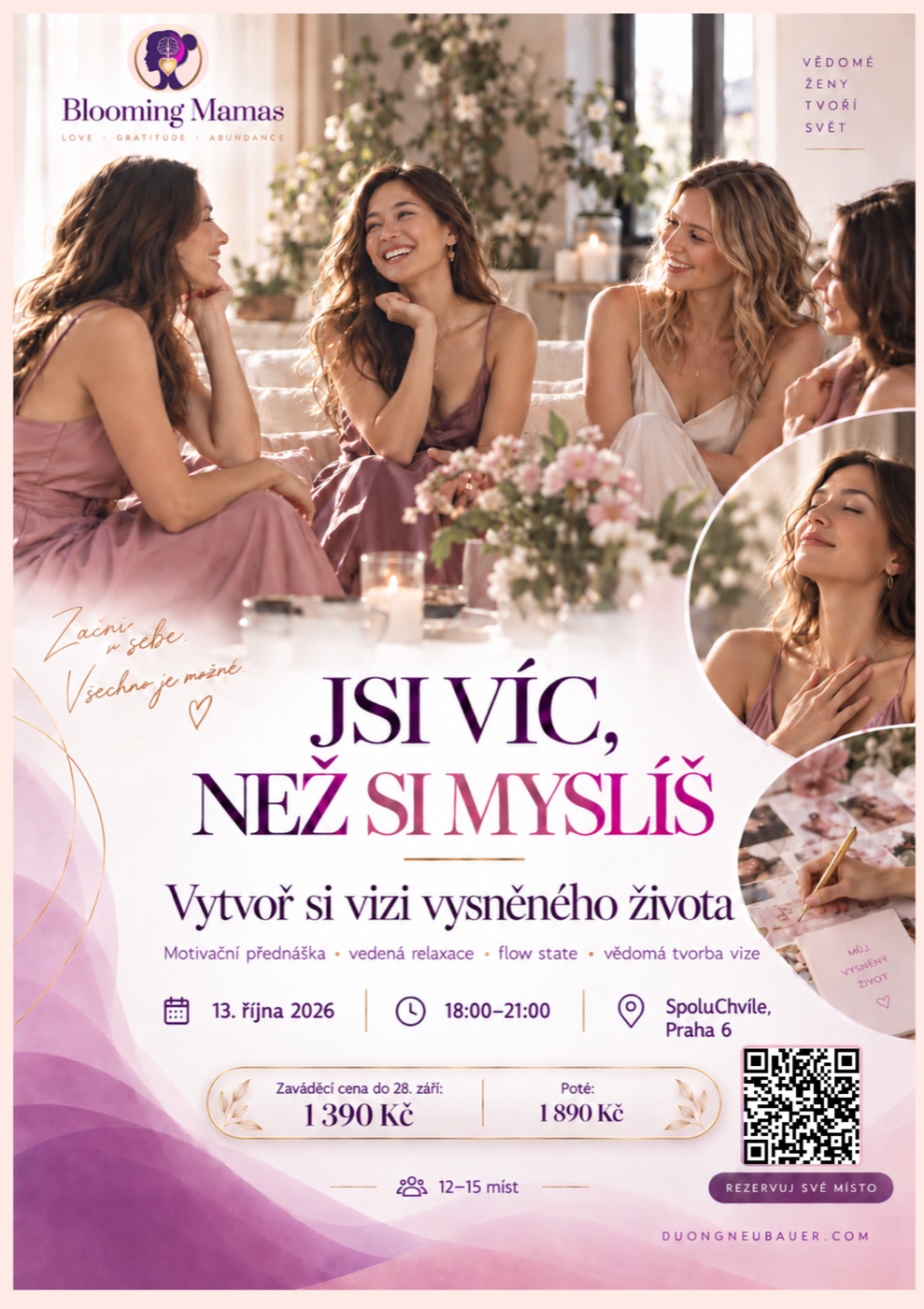 Leták &middot; Jsi víc, než si myslíš &middot; Večer vědomé tvorby vize vysněného života